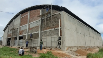 Obra do ginásio de Cajazeiras entra na reta final com 60% concluída