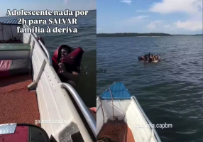 Adolescente nada por 2 horas para salvar família à deriva após pane na embarcação